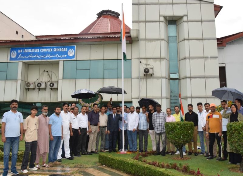 Secretary Legislative Assembly hoists Tricolour