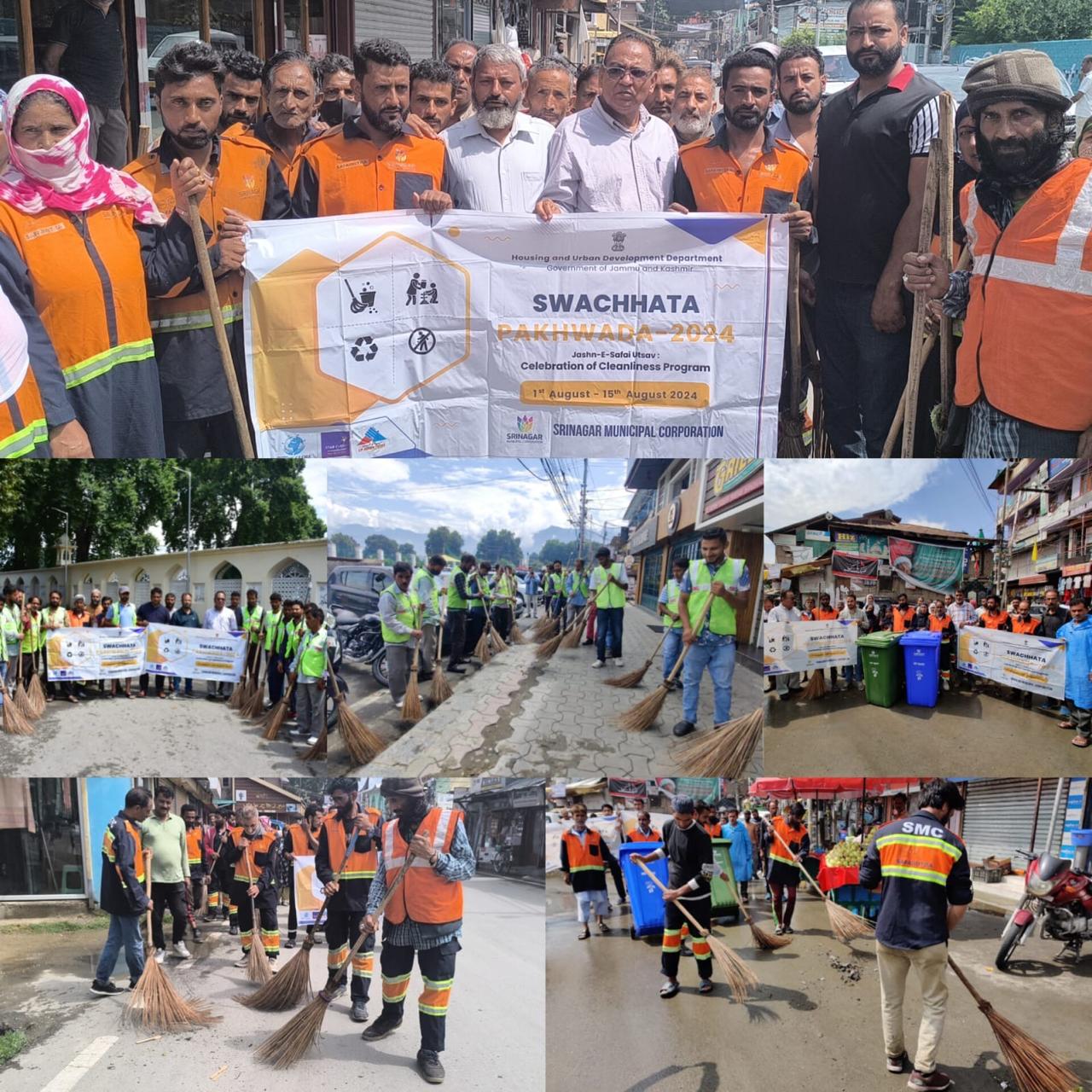 Swachhata Pakhwada: SMC distributes eco-friendly bags in Srinagar markets