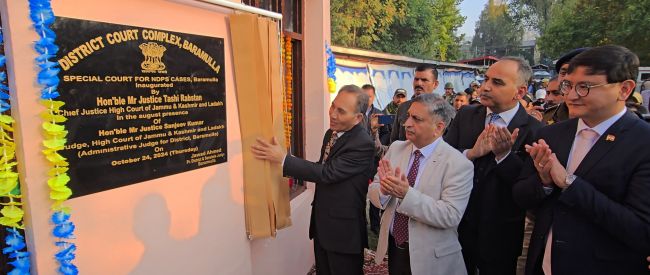 Chief Justice visits Baramulla; inaugurates NDPS Court at District Court Complex