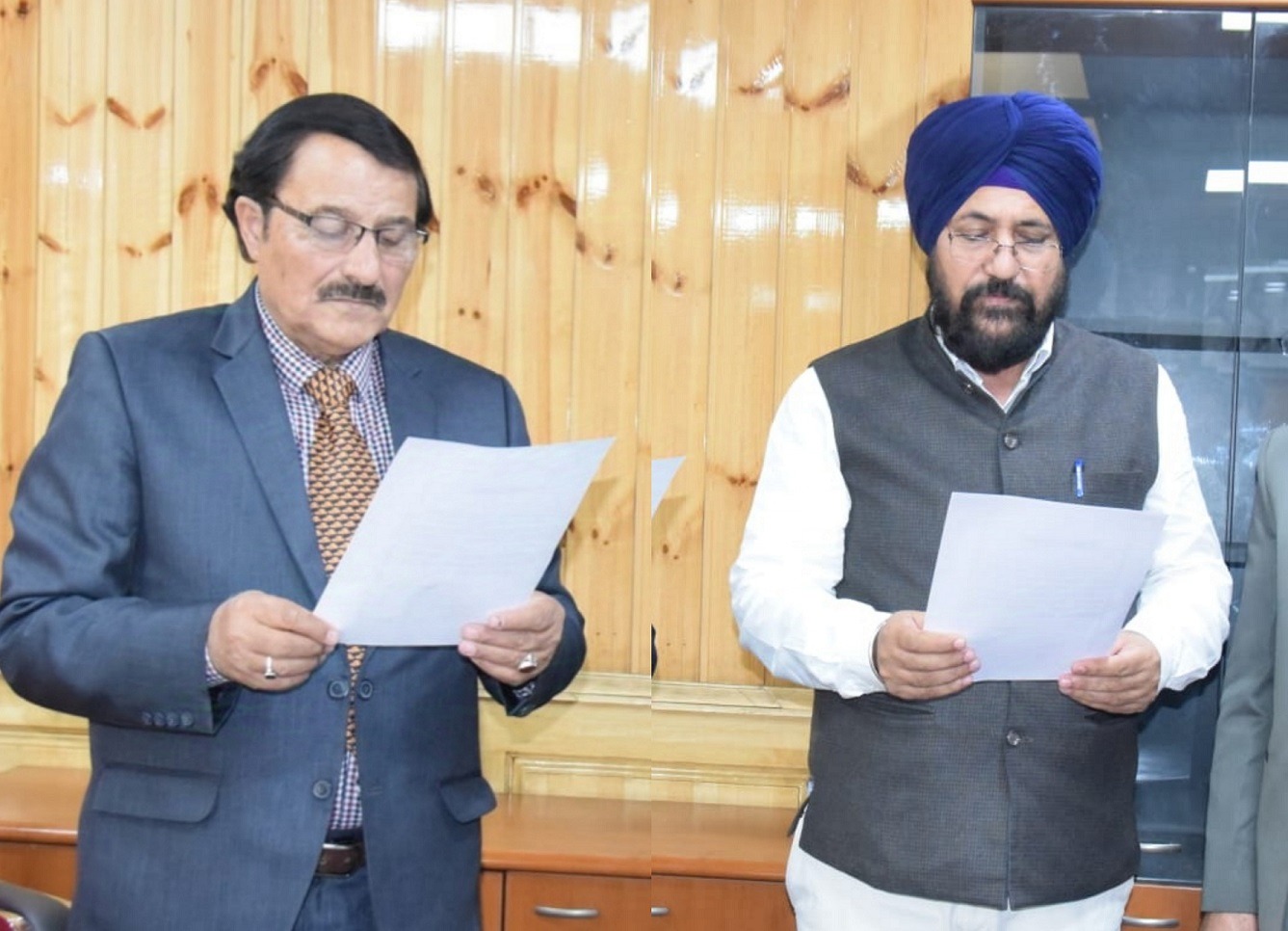 Pro-tem Speaker administers oath to MLA Dr Narinder Singh Raina