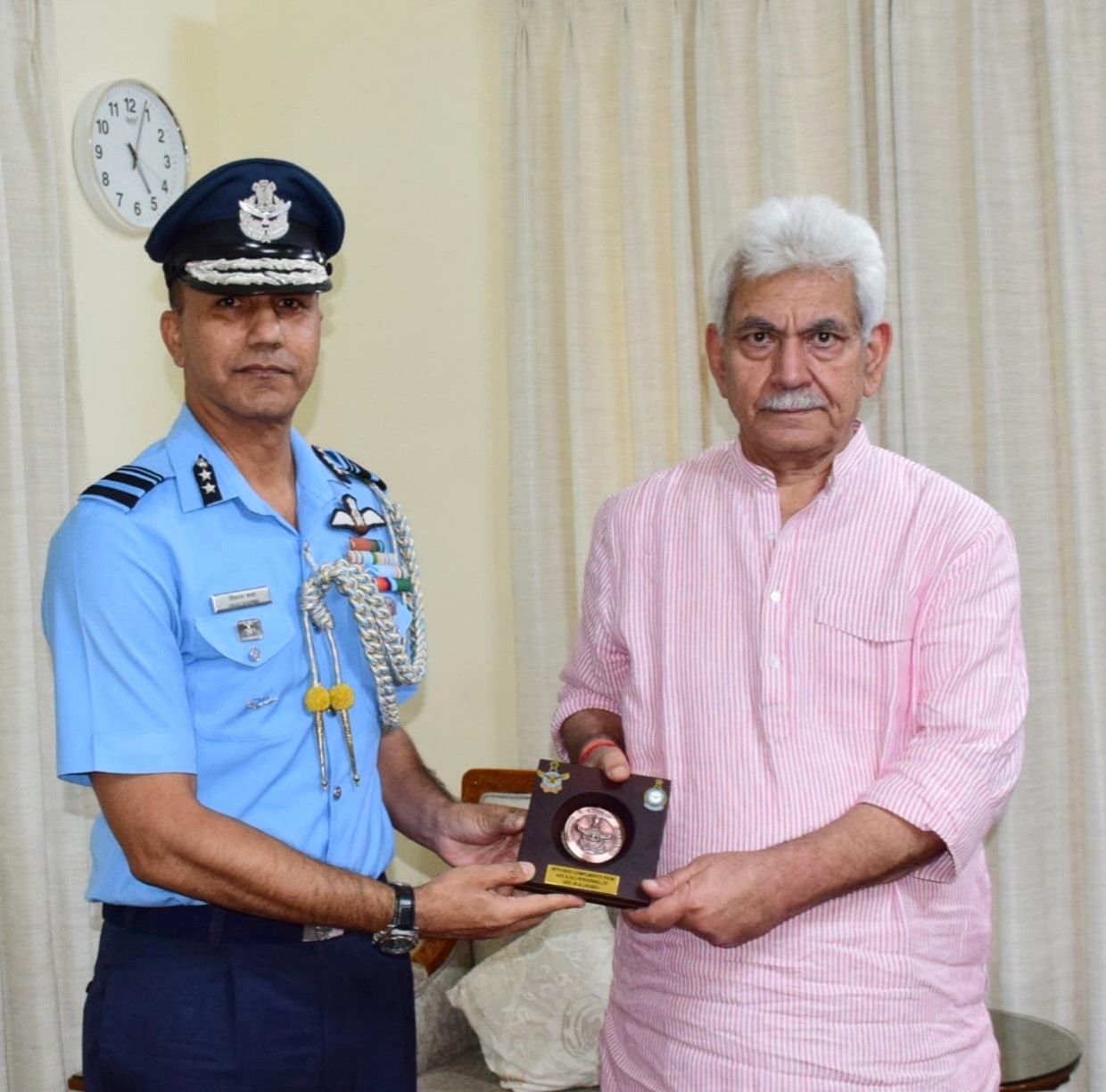 Air Vice Marshal Vikas Sharma VM, others call on LG