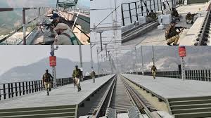 Security agencies conduct mock drill at Chenab bridge