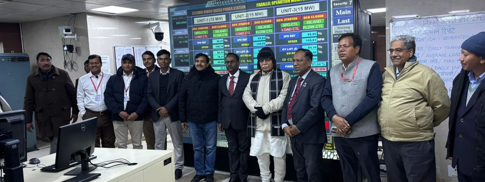 Union Minister Manohar Lal visits 45 MW NHPC Nimoo Bazgo Power Station