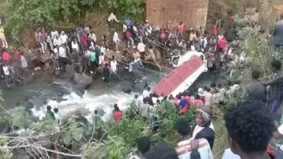 At least 66 people die after truck plunges into river in southern Ethiopia