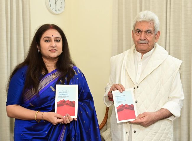 LG releases Manu Khajuria Singh’s book titled ‘Mountain Goddesses’