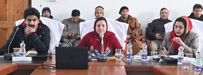 Sakeena Itoo reviews functioning of HME Deptt in Anantnag, Kulgam, Shopian districts