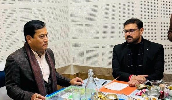 Satish Sharma meets Union Minister Sarbananda Sonowal