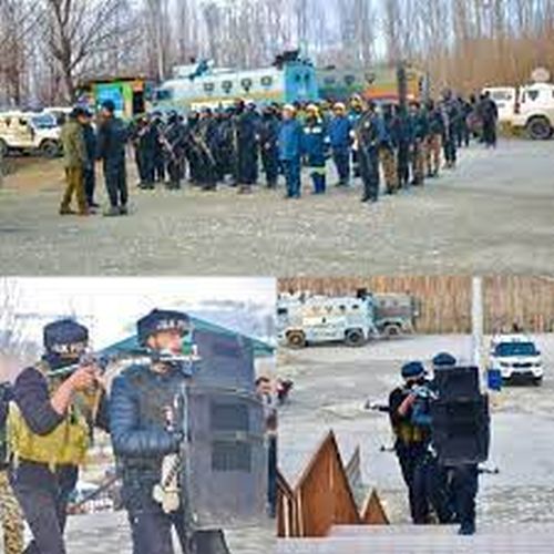 Police & CRPF conduct mock security drill at Bijbehara Railway Station