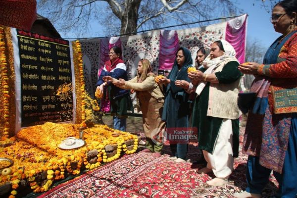 Kashmiri Pandits pay tributes to 2003 attack victims in Nadimarg village