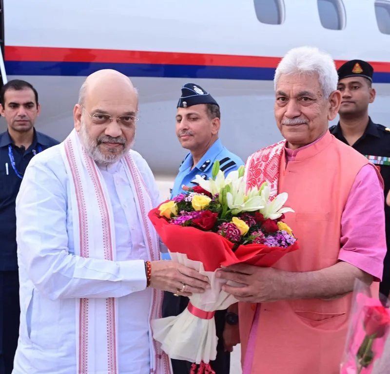 Amit Shah arrives in Jammu on 3-day tour of J&K