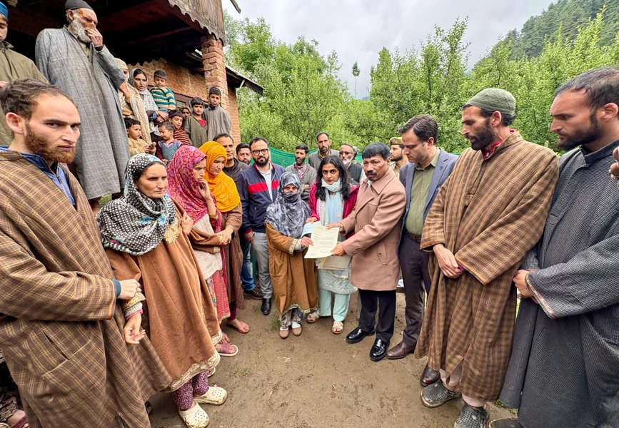 Assam minister meets Pahalgam attack victim in Kashmir, offers Rs 5 lakh cheque