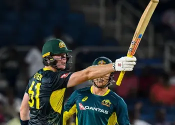 Owen’s debut half-century and wicket propel Australia to T20 win over West Indies