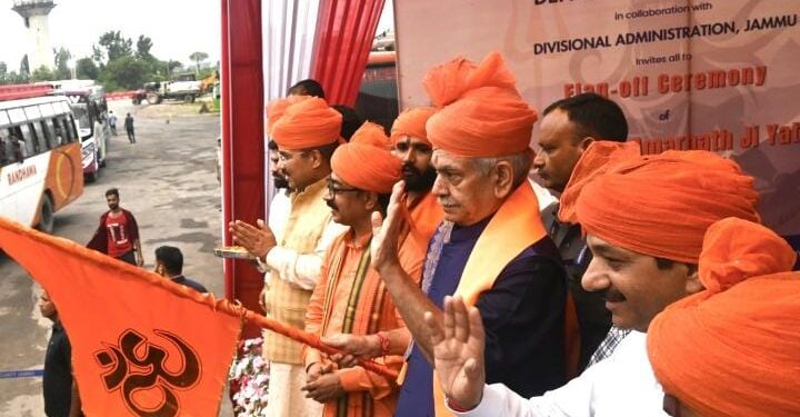 LG flags off Budha Amarnath Yatra from Jammu