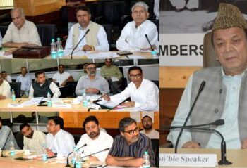 Speaker chairs High Level Apex Committee meet at Srinagar