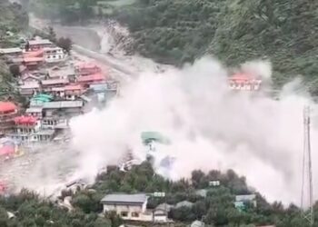 Flashflood havoc in Uttarakhand: houses buried, scores trapped and at least four killed