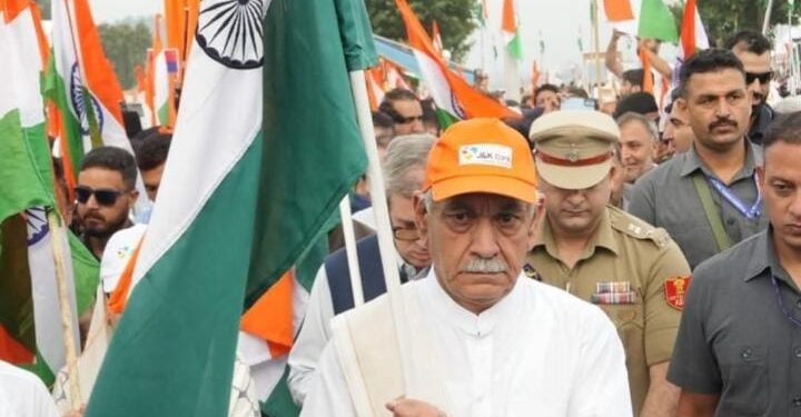 At Tiranga Rally, LG Sinha praises security forces for avenging Pahalgam attack