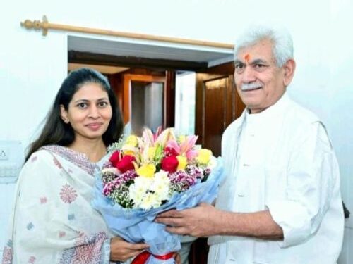 Union MoS for Youth Affairs and Sports, President J&K JDU call on LG