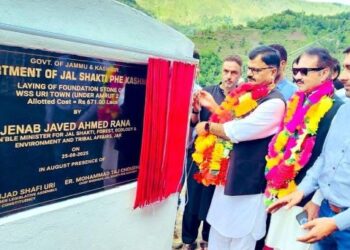 Rana lays foundation stones for Flood Protection Works, Water Supply Scheme in Uri