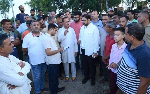 Satish Sharma visits flood-affected areas of Chamb constituency