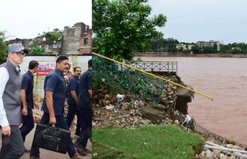 CM visits flood hit areas in Jammu; briefs PM about the situation