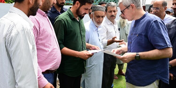 CM Omar Abdullah meets public at Raabita Outreach Office