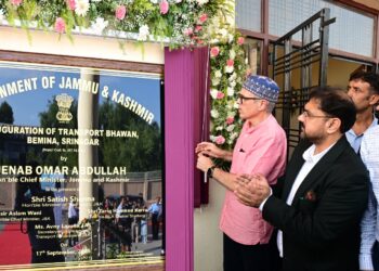 CM Omar inaugurates Transport Bhawan at Bemina, launches new PVC Registration card