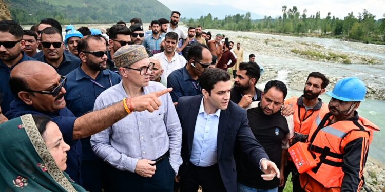 CM Omar Abdullah assesses flood damage, oversees restoration efforts Kulgam district