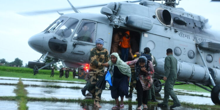 45 trapped villagers saved by BSF choppers in Jammu