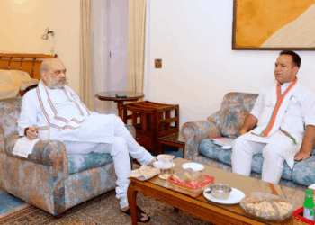 LoP Sunil Sharma briefs Union HM Amit Shah on devastation caused by cloudbursts and floods in Jammu region