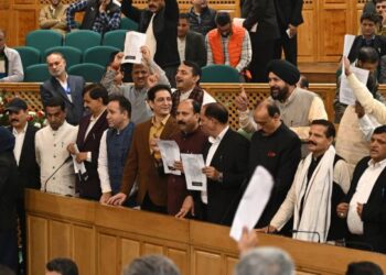 BJP MLAs walkout of J&K Assembly over demand for discussion on floods