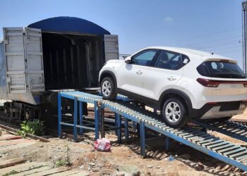 First auto rake with 116 vehicles dispatched from Haryana to Kashmir