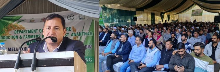 Javid Dar inaugurates Kisan Mela-cum-Exhibition at Khanabal Anantnag