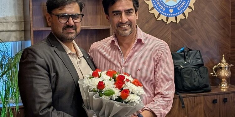 Satish Sharma interacts with BCCI President