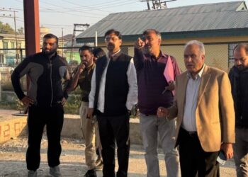 Satish Sharma reviews facilities at key Pampore sports grounds