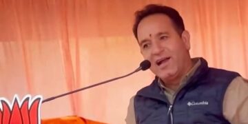 Sunil Sharma, Ashok Koul address nomination rally of Aga Syed Mohsin at Budgam