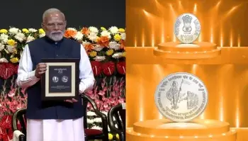    PM unveils Rs 100 coin, stamp at RSS centenary; first-ever depiction of Bharat Mata on Indian currency