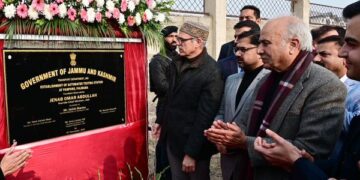 CM Omar Abdullah lays foundation for Automated Testing Station in Pampore