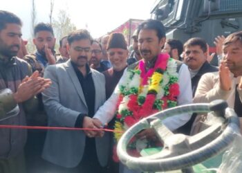 Sharma lays foundation stone for upgradation of playfield at Dooru Verinag