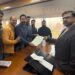 Satish Sharma meets delegations at Civil Secretariat