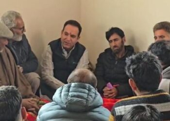 Sunil Sharma visits residence of deceased in Nowgam Blast;