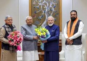 Bihar CM Nitish Kumar, his deputy call on PM, Shah