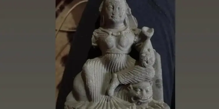 Durga sculpture recovered from Jhelum in Bla