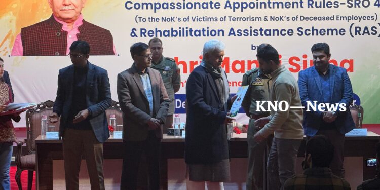 “Tribute to their sacrifice”: LG hands over job letters to terror victim families in Srinagar