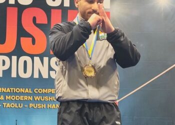 Kupwara’s Rashid Shafi wins Gold at Nordic International Wushu Championship