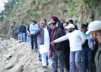 Satish Sharma lays foundation stone for bridge linking Reasi with Jammu