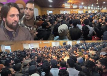 Rain and cold fail to deter turnout at Baramulla meet addressed by Touseef Raina