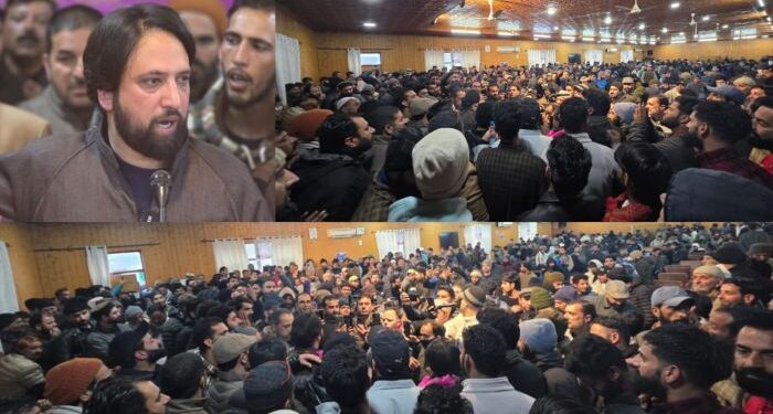 Rain and cold fail to deter turnout at Baramulla meet addressed by Touseef Raina