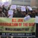 J&K Handicapped Association protests in Srinagar, seeks increased pension, jobs