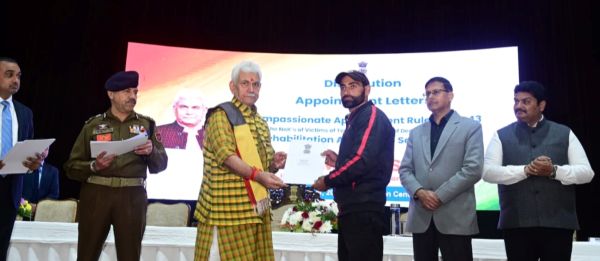 LG hands over job letters to 41 NoKs of victims of terrorism of Jammu division