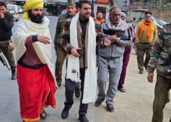 Aijaz Asad inspects RDD works for infrastructure strengthening at Kalidhar Mandir Resai